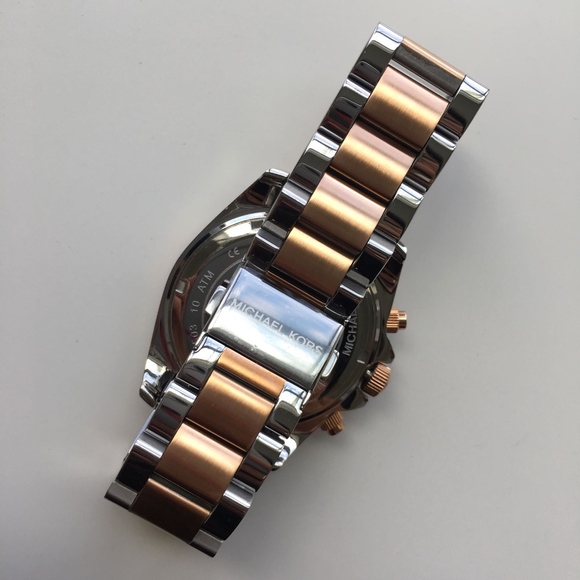NEW Michael Kors Silver and Rose Gold Watch MK6093